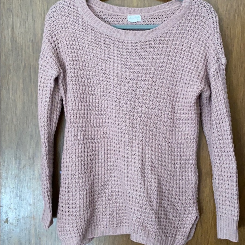 knitted mauve sweater